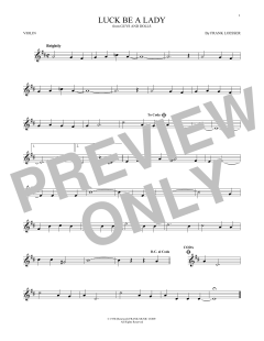 Luck Be A Lady von Frank Loesser (Download) 