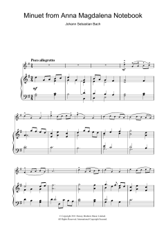 Minuet in G Major von Johann Sebastian Bach (Download) 