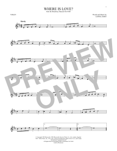 Where Is Love? von Lionel Bart (Download) 