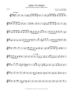Zero To Hero von Alan Menken (Download) 