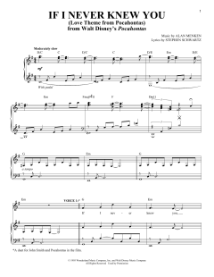 If I Never Knew You von Alan Menken (Download) 