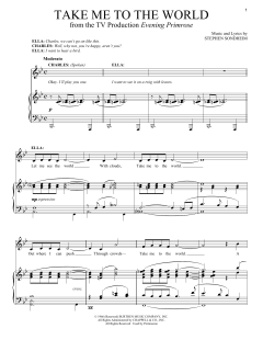 Take Me To The World von Stephen Sondheim (Download) 