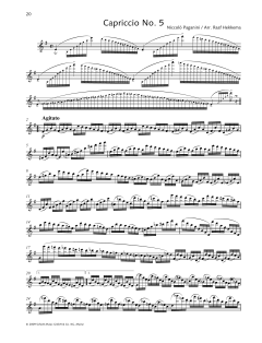 Capriccio No. 5 von Niccolò Paganini (Download) 