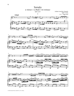 Sonata E minor von Johann Joachim Quantz (Download) 