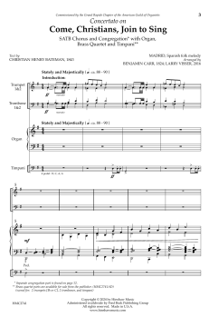 Concertato On Come, Christians, Join To Sing von Larry Visser (Download) 