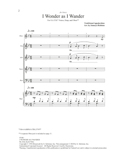 I Wonder as I Wander von John Jacob Niles (Download) 
