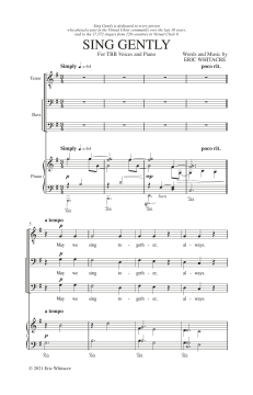 Sing Gently von Eric Whitacre (Download) 
