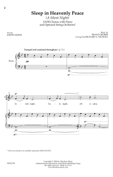 Sleep In Heavenly Peace von Franz Grüber (Download) 