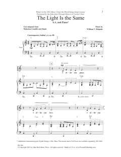 The Light Is the Same von William V. Malpede (Download) 
