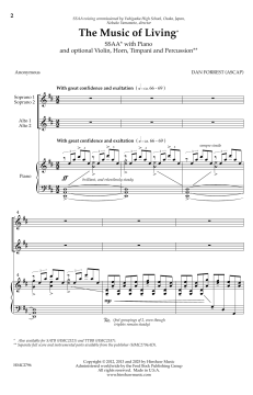 The Music of Living von Dan Forrest (Download) 