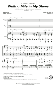 Walk a Mile in My Shoes von Joe South (Download) 