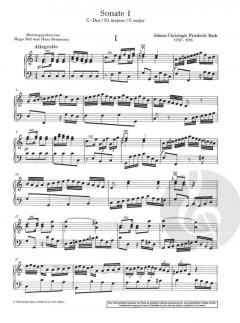 6 leichte Sonaten von Johann Christoph Friedrich Bach 