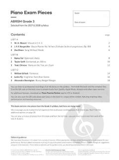 Piano Exam Pieces 2027 & 2028 