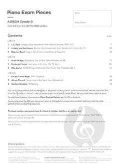 Piano Exam Pieces 2027 & 2028 