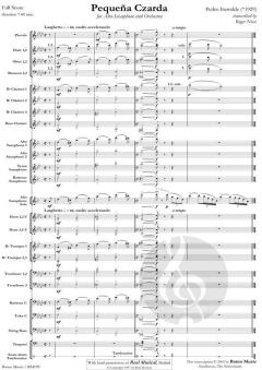 Pequena Czarda for Alto Saxophone von Pedro Iturralde (Download) 