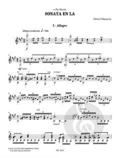 Sonata en La von Gloria Villanueva 