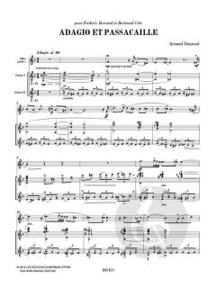 Adagio et passacaille von Arnaud Dumond 