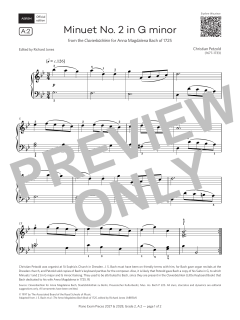 Minuet no. 2 in G minor von Christian Petzold (Download) 