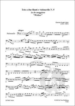 Trio No. 5 'Welker', a due flauti e violoncello von Christian Joseph Lidarti 