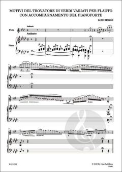 Motivi del Trovatore di Verdi variati per flauto von Marini Luigi 