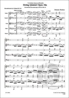 String Quintet in F minor op. 34A von Johannes Brahms 