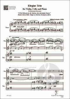 Elegiac Trio von Mikhail Arkadev 