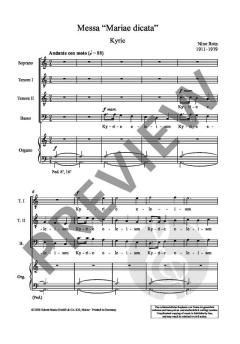 Messa "Mariae dicata" von Nino Rota 