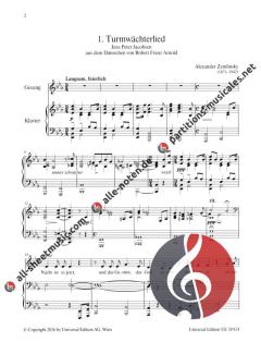 Turmwächterlied und andere Gesänge op. 8 von Alexander von Zemlinsky 