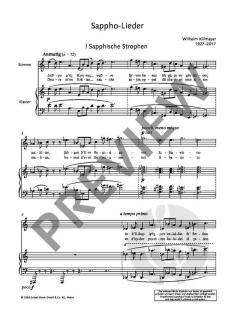 Sappho-Lieder  von Wilhelm Killmayer 