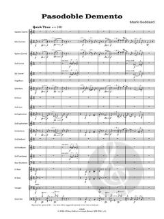Pasodoble Demento - a Lollipop for Brass Band von Mark Goddard (Download) 