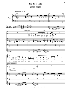 It's Too Late von Carole King (Download) 