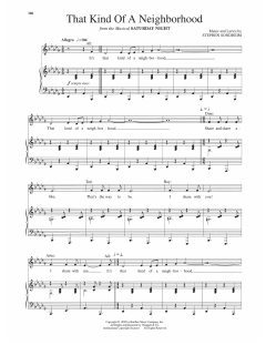 That Kind Of A Neighborhood von Stephen Sondheim (Download) 