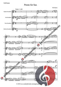 Presto for Sax von Philip Rawle 