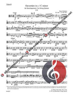 Ouvertüre (Quintett) in c-Moll D 8 von Franz Schubert (Download) 