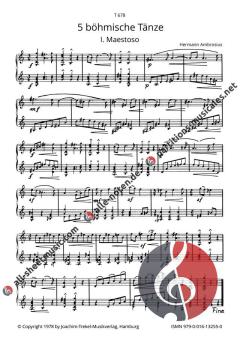 5 böhmische Tänze von Hermann Ambrosius 