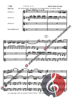 Musik für Gitarrenchor: Fuga in C-Dur von Johann Sebastian Bach 