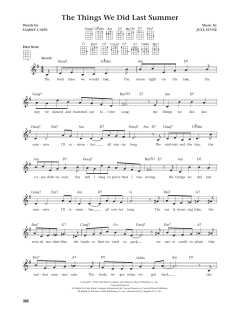 The Things We Did Last Summer von Sammy Cahn (Download) 