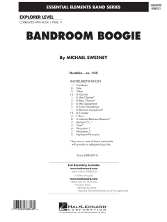 Bandroom Boogie von Michael Sweeney (Download) 