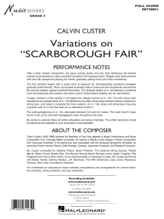 Variations On Scarborough Fair von Calvin Custer (Download) 