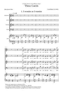 Three Carols von John Jacob Niles (Download) 