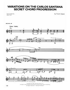 Variations On The Carlos Santana Secret Chord Progression von Frank Zappa (Download) 