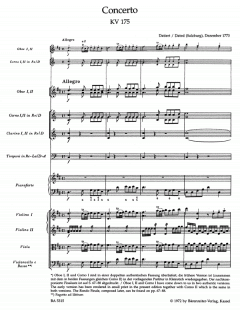 Konzert Nr. 5 D-Dur KV 175, Rondo D-Dur KV 382 von Wolfgang Amadeus Mozart für Klavier und Orchester im Alle Noten Shop kaufen (Einzelstimme) - BA5315-75