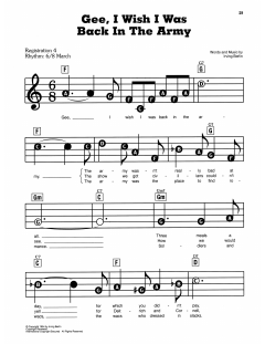 Gee, I Wish I Was Back In The Army von Irving Berlin (Download) 