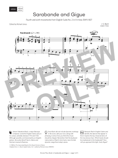 Sarabande and Gigue von Johann Sebastian Bach (Download) 