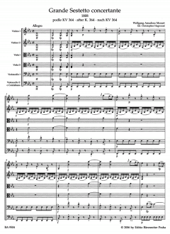 Grande sestetto concertante für Streichsextett von Wolfgang Amadeus Mozart im Alle Noten Shop kaufen (Einzelstimme) - BA9504-82