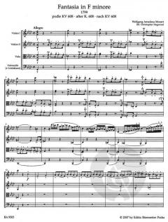 Fantasia in F minore für Streicher von Wolfgang Amadeus Mozart im Alle Noten Shop kaufen (Partitur)