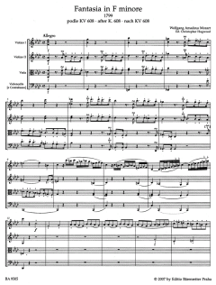 Fantasia in F minore für Streicher von Wolfgang Amadeus Mozart im Alle Noten Shop kaufen (Einzelstimme) - BA9505-82