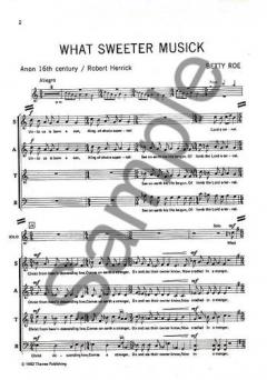 What Sweeter Musick (Chorus Part) (Betty Roe) 