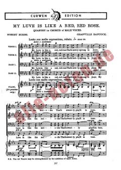 Bantock My Luve Is Like A Red, Red Rose TTBB 