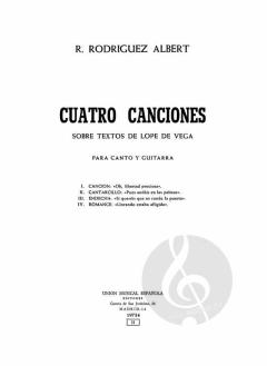 Cuatro Canciones von Georg Friedrich Händel 